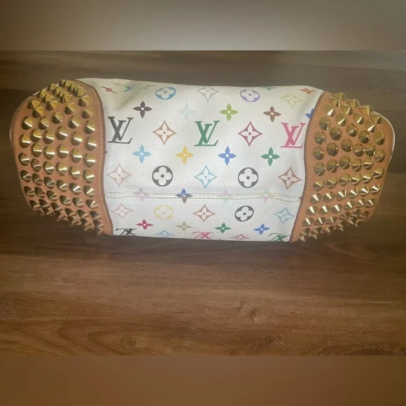 🏆LV Takashi Murakami Chrissie MM multicolor bag, Brass chain straps Limited Edt - Picture 8 of 14